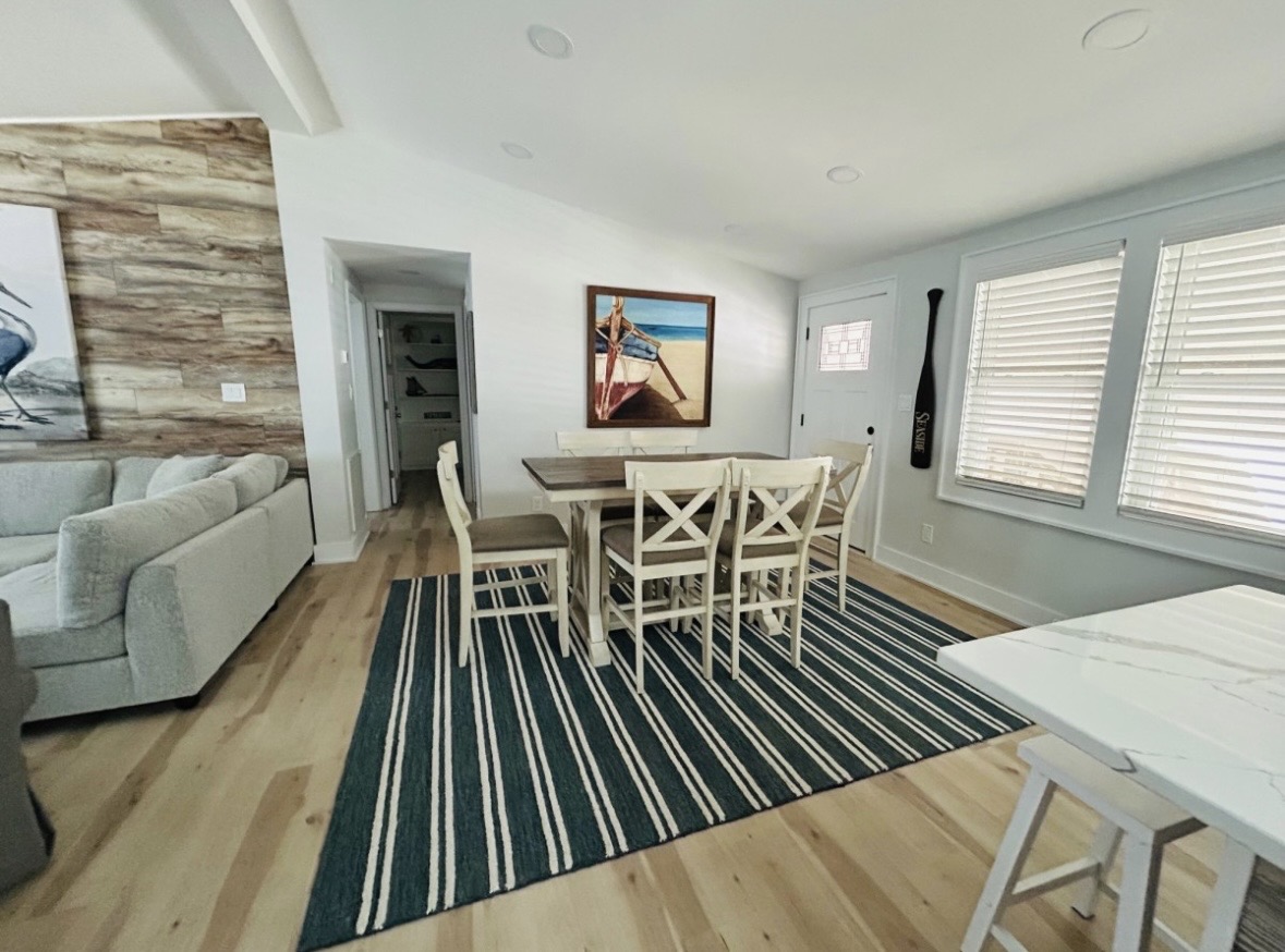 Dining area with seating for six