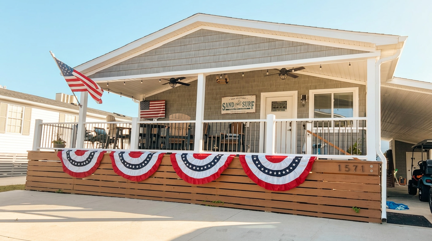 Sand & Surf cottage exterior in Oceanside Village
